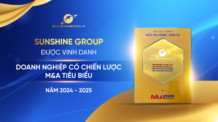 Sunshine Group được vinh danh “Doanh nghiệp có chiến lược M&A tiêu biểu năm 2024 – 2025” tại Diễn đàn M&A Việt Nam