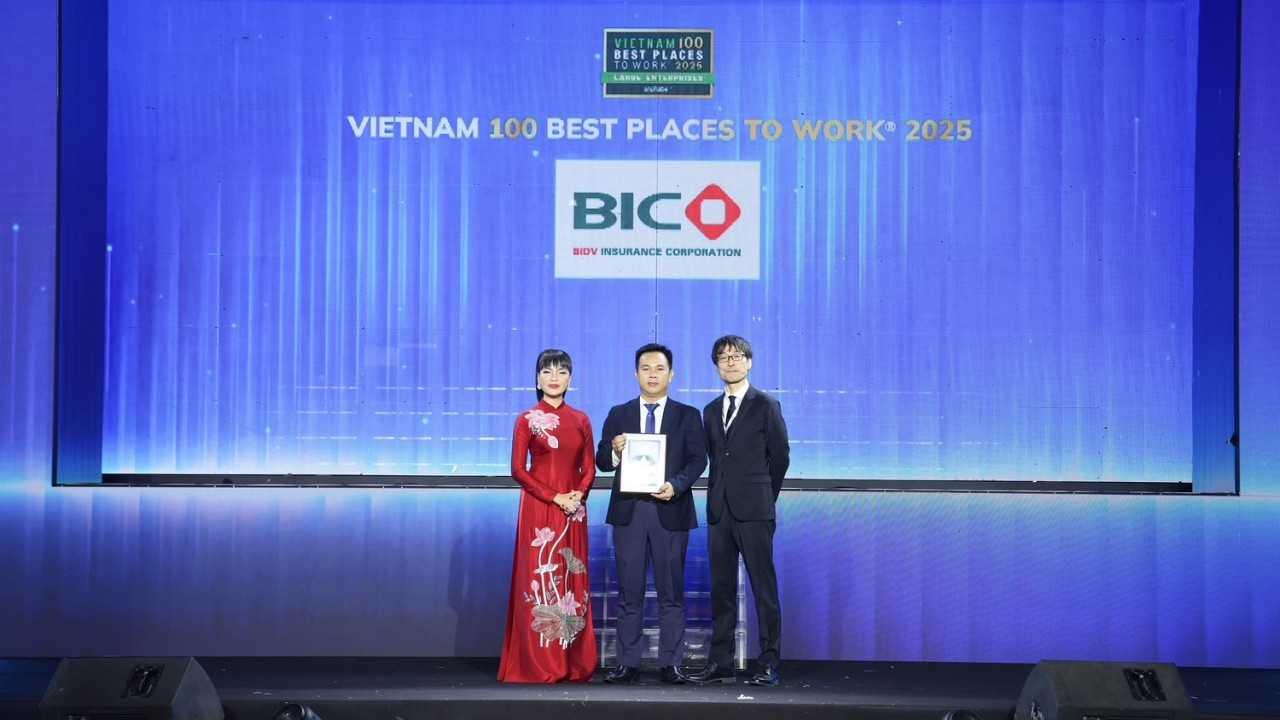 BIC lần thứ 2 liên tiếp được vinh danh Top 1 nơi làm việc tốt nhất ngành bảo hiểm khối doanh nghiệp lớn