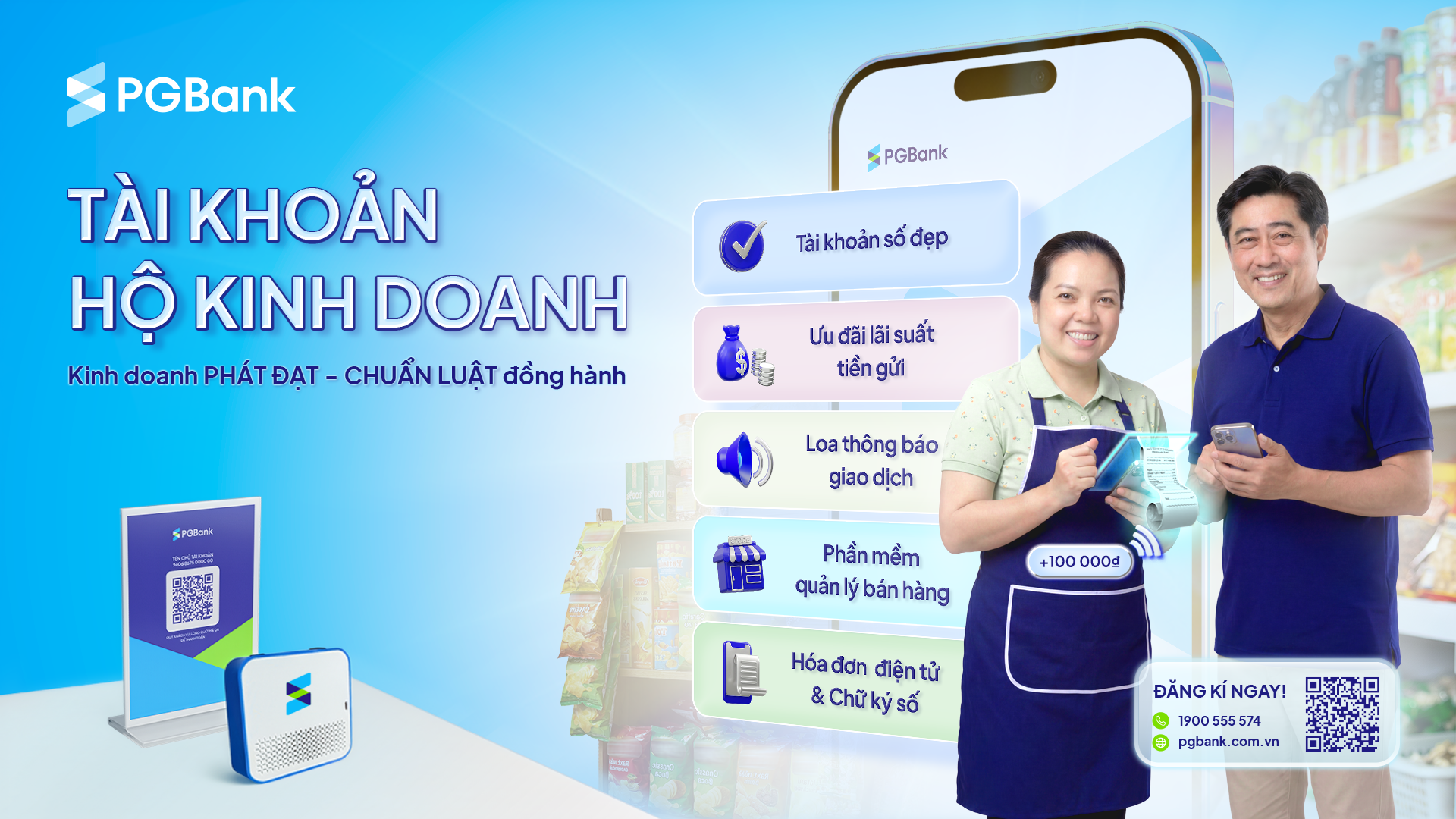 PGBank ra mắt giải pháp tài khoản cho hộ kinh doanh